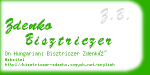 zdenko bisztriczer business card